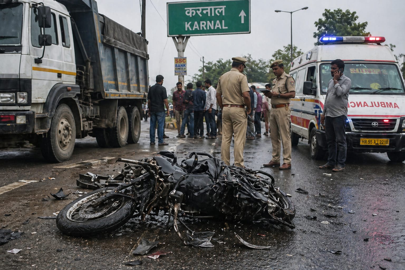 करनाल में दर्दनाक हादसा